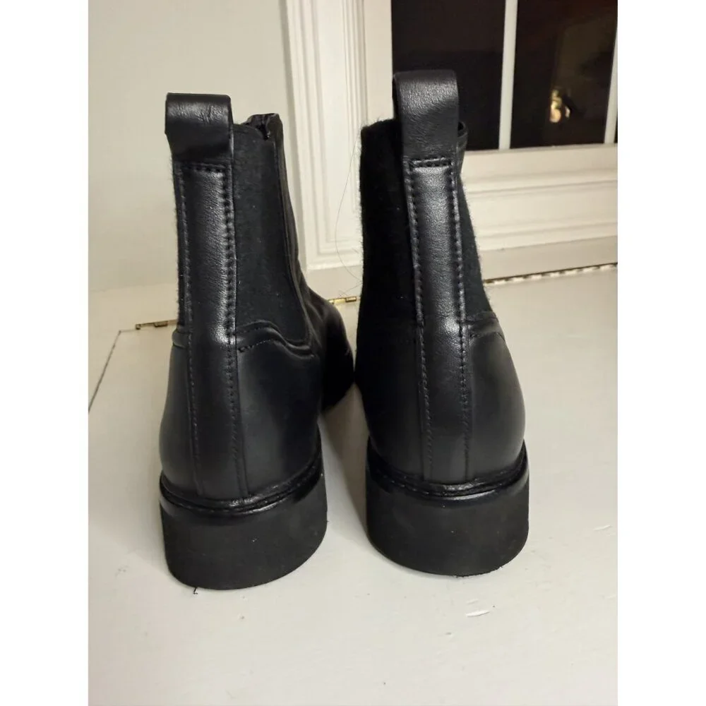 NEW Vince Rue Chelsea Ankle Boot Black Leather Womens US 10 EU 41 $395 [jb]